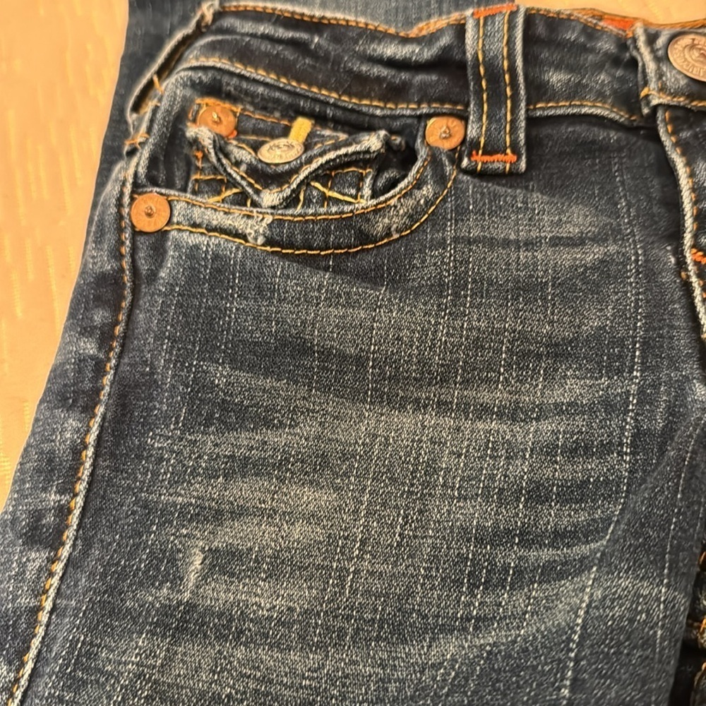 TRUE RELIGION Girls’ Julie Straight Leg Jeans, size 7 - Picture 11 of 16